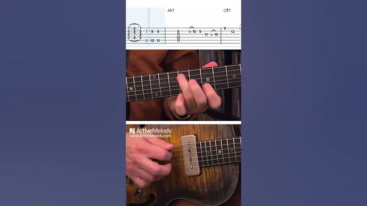 Diminished blues guitar in B with TAB - #guitartab...