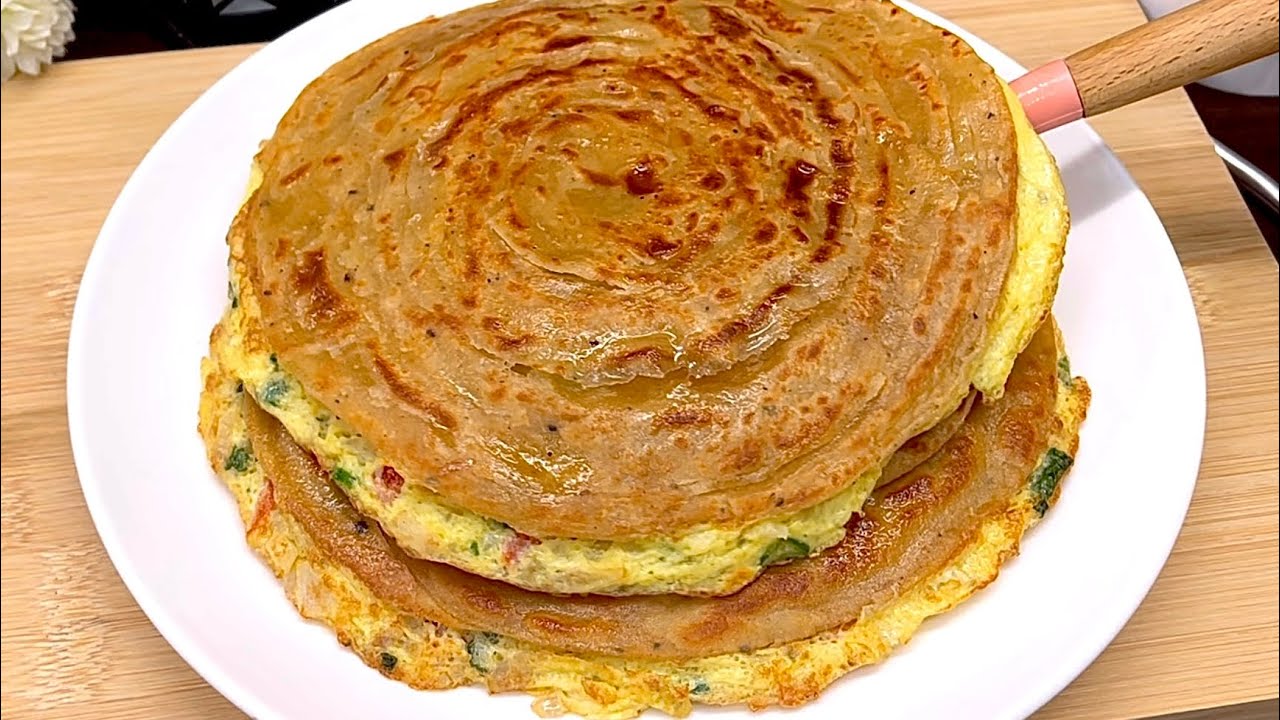 Crispy And Healthy Egg Lacha Paratha | Anda Paratha Recipe | Egg Paratha 