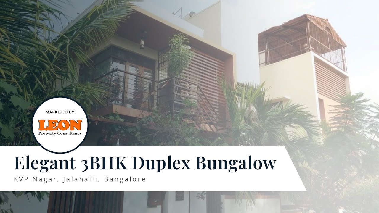 Elegant 3BHK Duplex House for Sale in KVP Nagar, Jalahalli, Bangalore