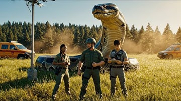 👉 Brave Rescue Team vs Giant Python  Epic Battle to Save the Innocent White Cow.