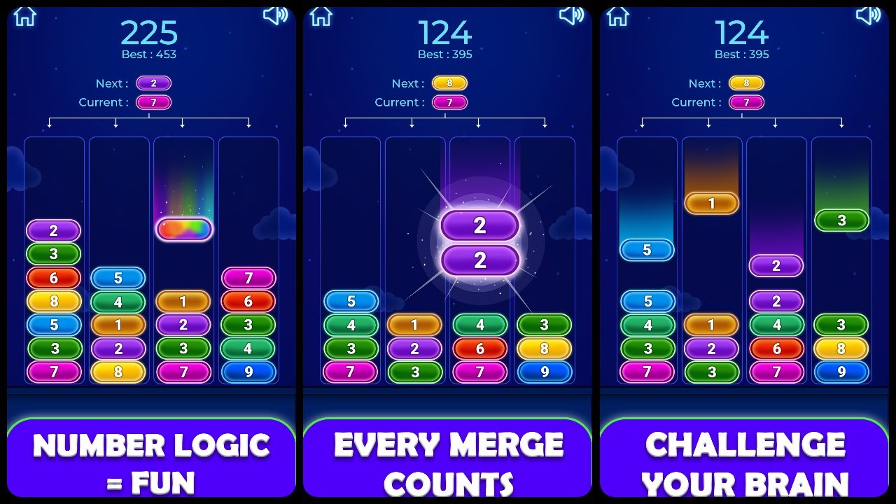 Number Connect: Merge Puzzle Game Mobile Gameplay Android - YouTube