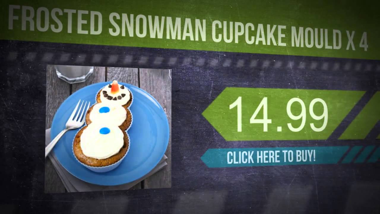 Frosted Snowman Cupcake Mould X 4