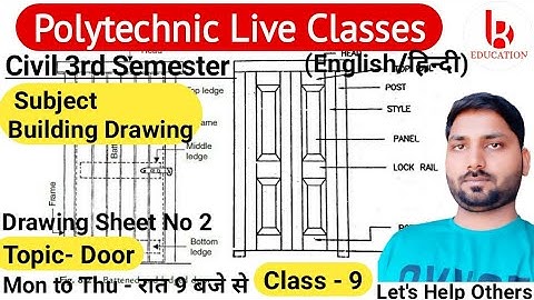 Building Drawing | Drawing Sheet No 2 | Class 9 | Civil 3rd Semester by Brijesh Sir