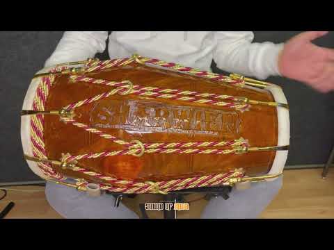 Dholak Custom Made Brown Sheesham Wood  -