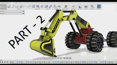 CAT Excavator ( design and assembly )  PART -2 - fusion 360 tutorial