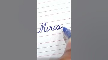 Mirian - Beautiful name in Cursive writing | Cursive writing for beginners | #shorts
