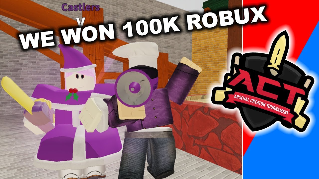 We Won The 100k Robux Arsenal Tournament Youtube - nas?l robux kazan?l?r