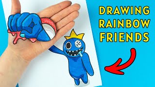 Drawing Focus RAINBOW FRIENDS BLUE | Paper Craft in Real Life