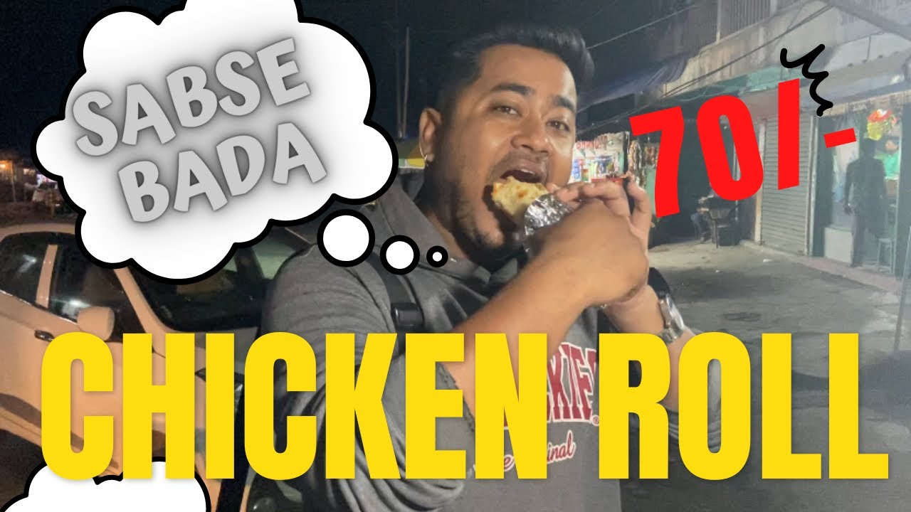 Sabse bada chicken roll | food vlog in itanagar | coco in gym - YouTube