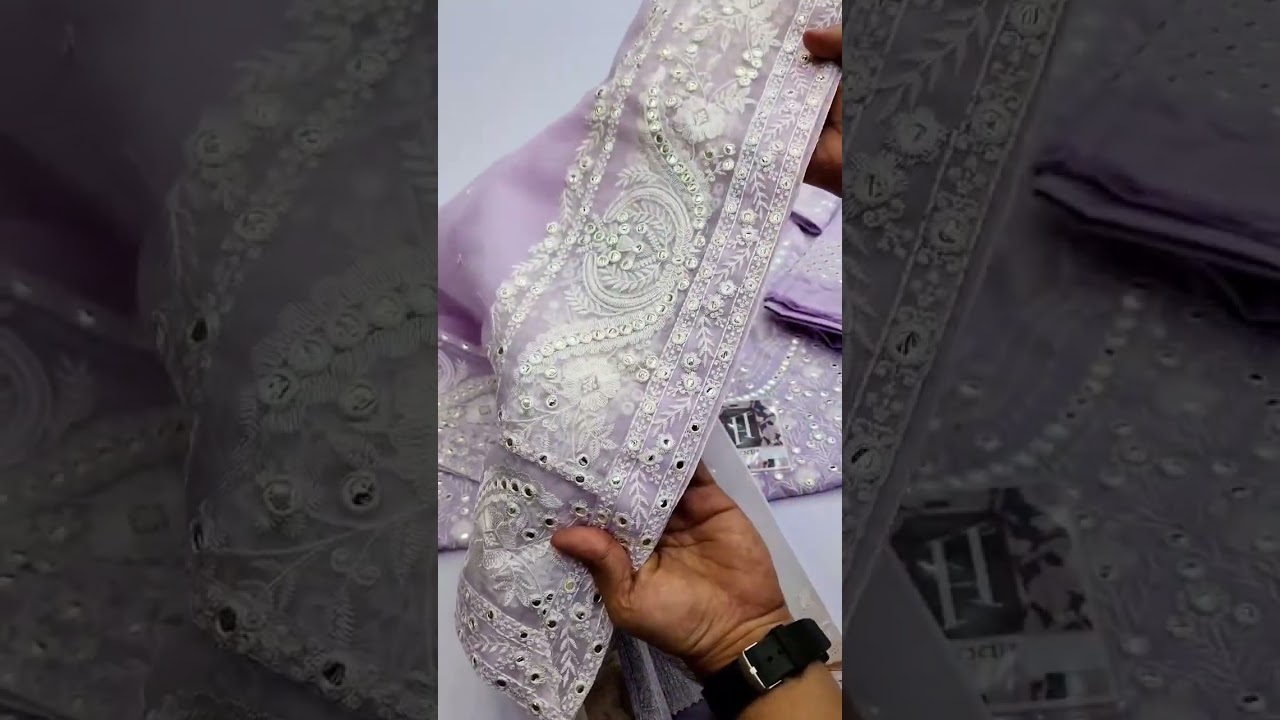 AFROZEH NEW LILAC LUXURY COTTON PARTY WEAR