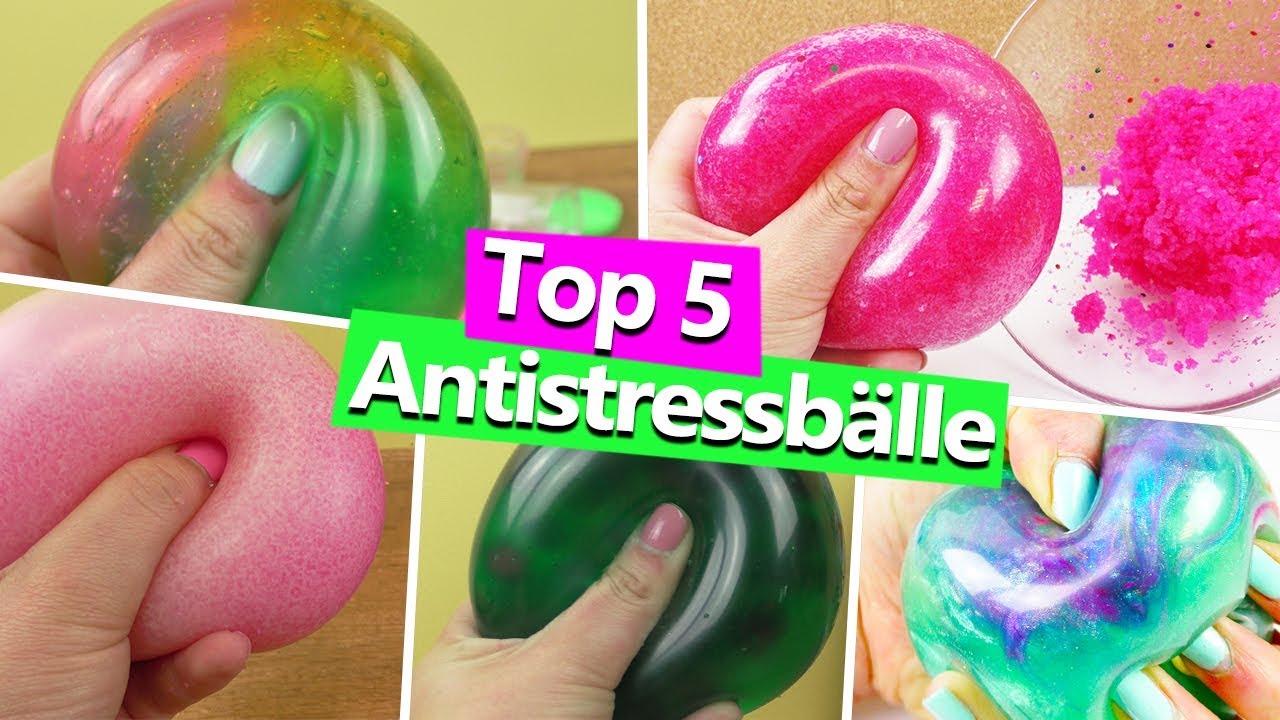 Top 5 Antistressbälle | DIY Slime | Schleim Antistressbälle | DIY Schleim  Spaß zum selber machen - YouTube