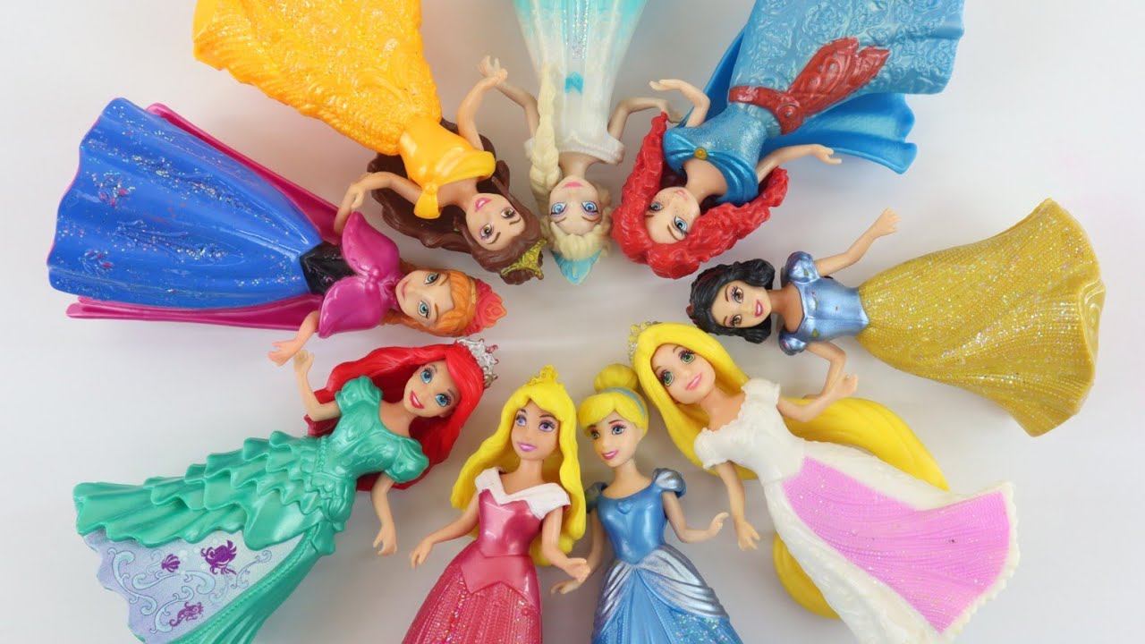 10 minutes Satisfying with Unboxing Disney Princesses Dress Up Ariel,