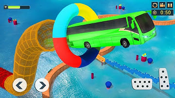 Impossible bus driving master android gameplay | green color bus by wow kidz gameplay