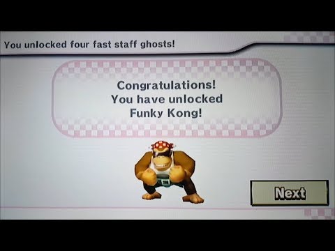 Mario Kart Wii : How to Unlock Funky Kong : Part 1