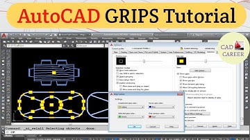 AutoCAD Tutorial For Beginners - AutoCAD Grips Settings | AutoCAD Grips command | Grip options