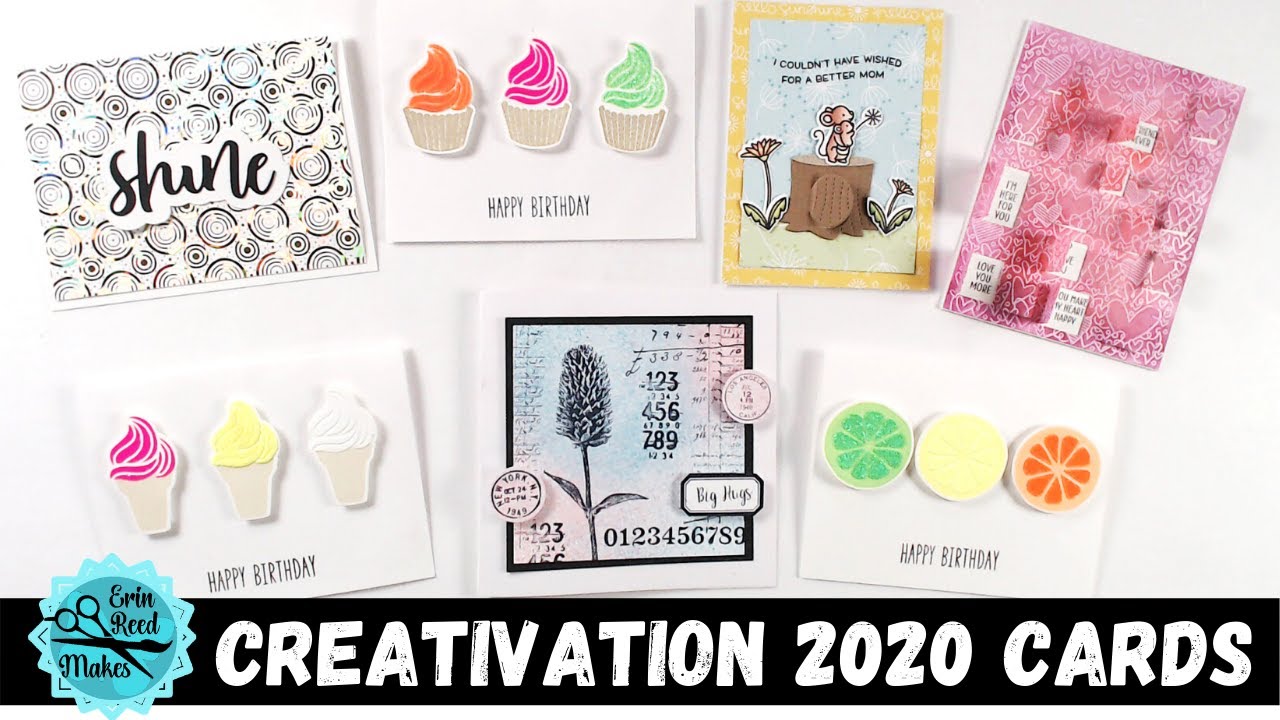 LIVE - 7 Creativation 2020 Make N Take Cards - Card Making Wed Series #51