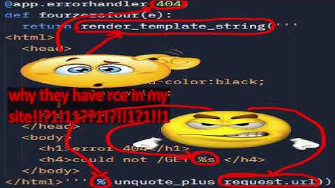 defacing a site using a flask jinja2 SSTI vulnerability in render_template_string