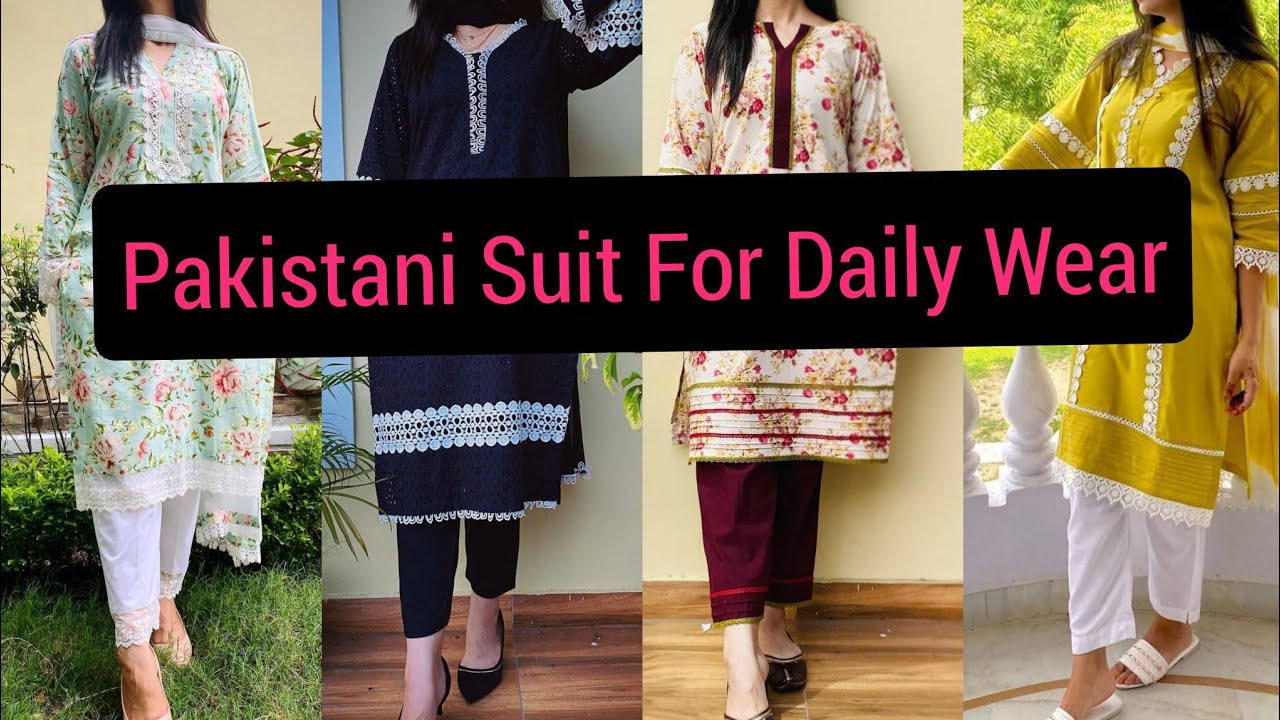 Pakistani suit for daily wear/Designer Kurti Ideas/Top Trend Outfits For Girls/Printed Lawn Suit
