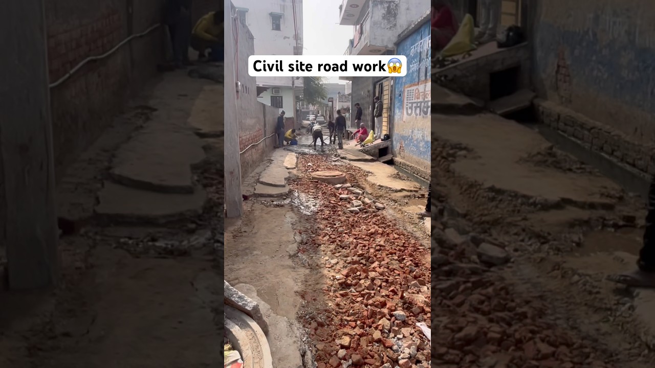 Road work in village😱😱 