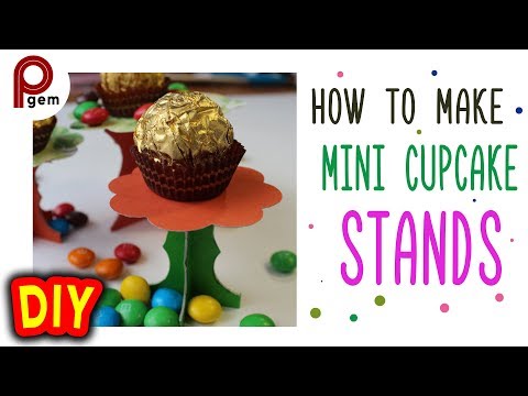 How to make a mini paper cupcake stands | DIY paper stands