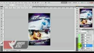 The Best DJ Mix Night Flyer Template - Tutorial how to edit
