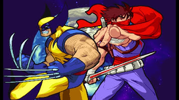 Marvel vs Capcom 1 ( Arcade ) - Strider Hiryu / Wolverine Playthrough ( July 31, 2017 )