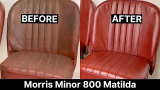 65 year old classic Morris Minor | Artificial Leather Interior Restoration | leathercare.com