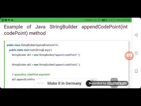 Java string builder append () method - YouTube