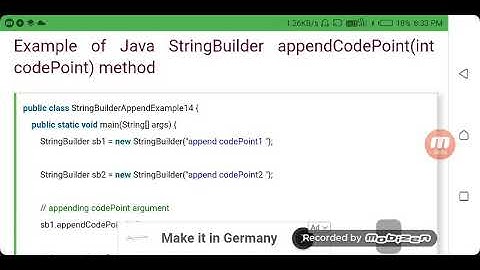 Java string builder append () method
