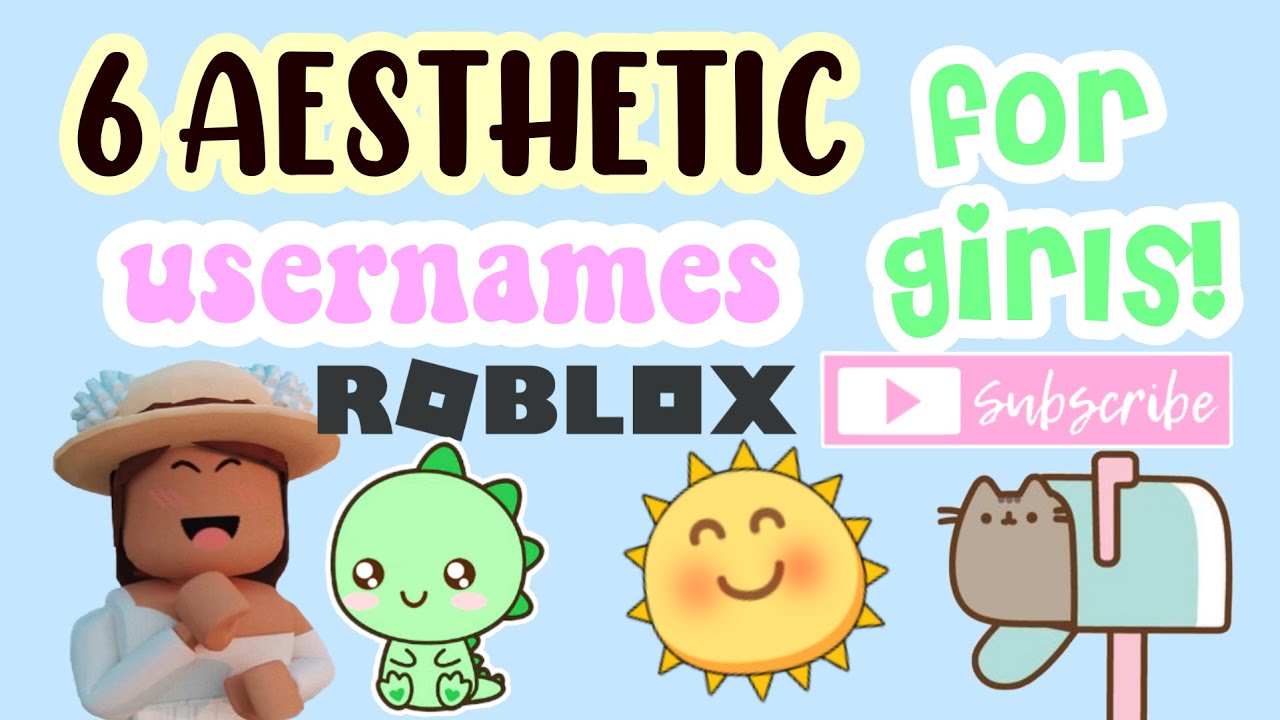 6 AESTHETIC ROBLOX Usernames! (AVAILABLE!!) - YouTube