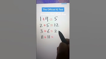 The Official IQ Test ----- Math Shortcut Tricks