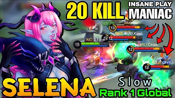 Selena Top 2 Global Mage Assassin Combo Gameplay Best Build Skills Guide Tutorial   Mobile Legends