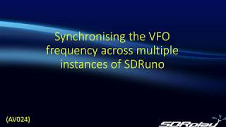 Synchronising VFO Frequency for Multiple tuners