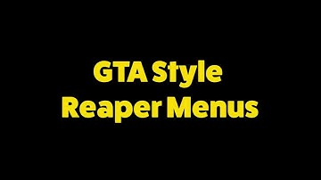 GTA style menu in Reaper with Radial Menu