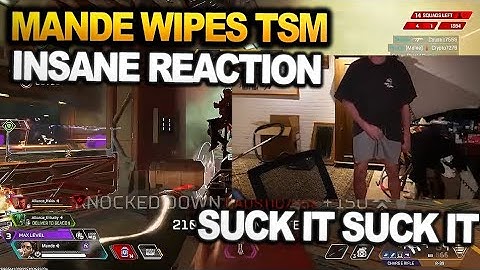 Mande Wipes TSM in ALGS Scrims and Goes Crazy on Stream!!