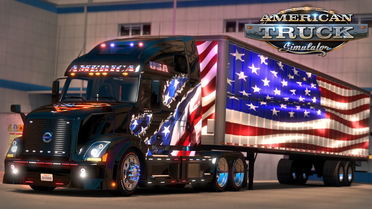 American Truck Simulator 911 Tribute Flags To New York Ny Youtube