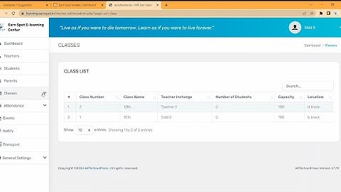 School Management Software ERP Demo Part 2 Teachers Portal