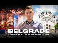 Serbian new year 2024 on republic square in belgrade serbia 