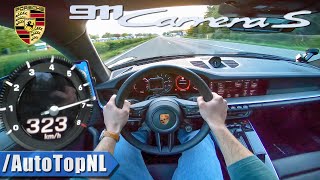 PORSCHE 911 992 Carrera S 323km/h *SUPER FAST* on AUTOBAHN (NO SPEED LIMIT) by AutoTopNL