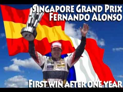 F1 Singapore Grand Prix Alfonso Alonso Victory Com...