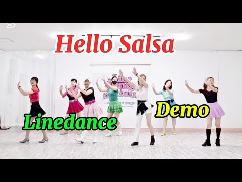 🌹Hello Salsa Linedance (Beginner) - Demo 🌺 헬로우 살사 라인댄스