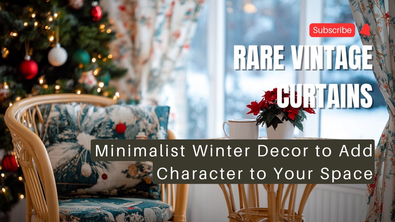 Rare Vintage Curtains | Minimalist Winter Decor to Add Character to Your Space
