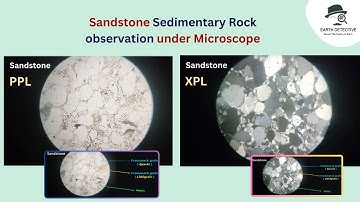 Sandstone Sedimentary Rock Thin section under Microscope |cement, Quartz, Feldspar | Earth detective