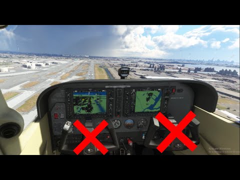 Can I land a plane with only flaps, throttle and rudder?
