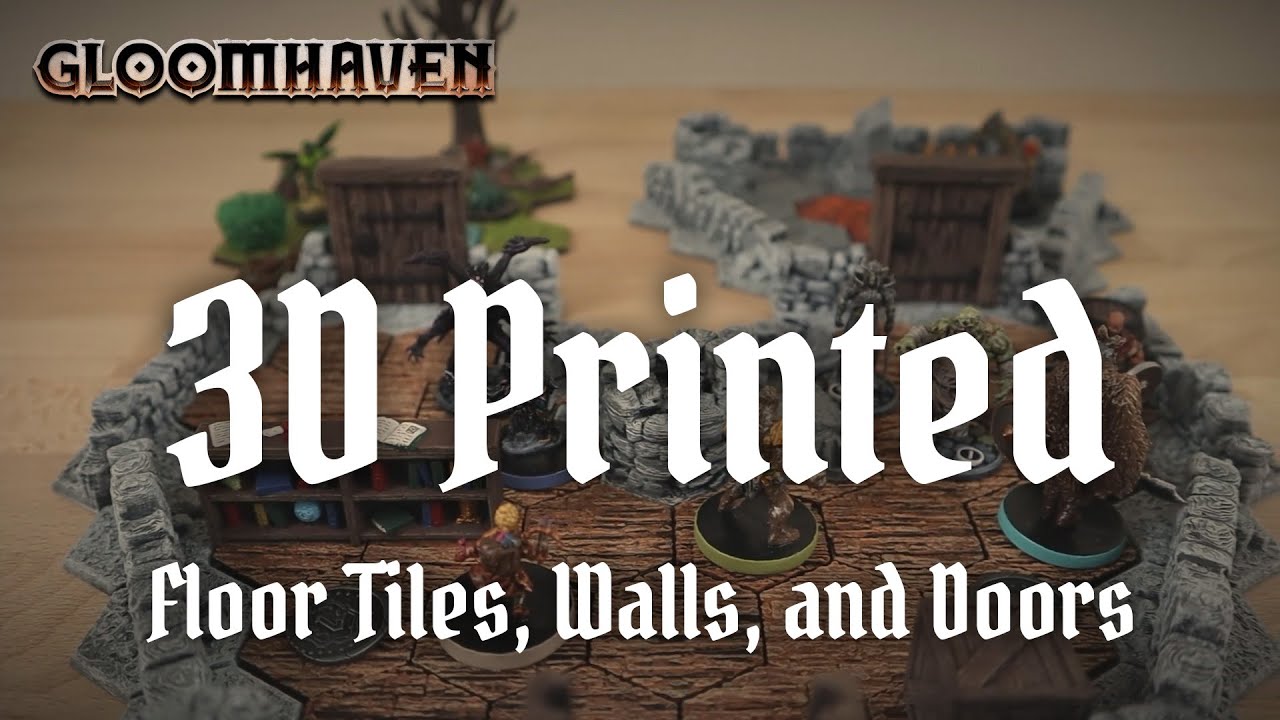 3D Printed & Painted Floors, Walls, and Doors for Gloomhaven