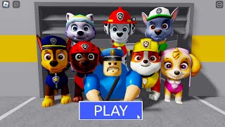 NEW UPDATE! PAW PATROL BARRY FAMILY NEEDS HELP! FULL GAME #Roblox #obby