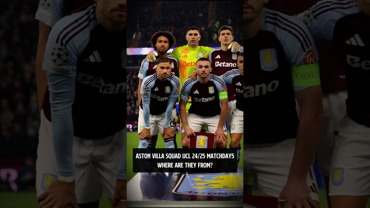 Aston Villa Squad UCL 24/25 Matchday5 | Where Are They From? 