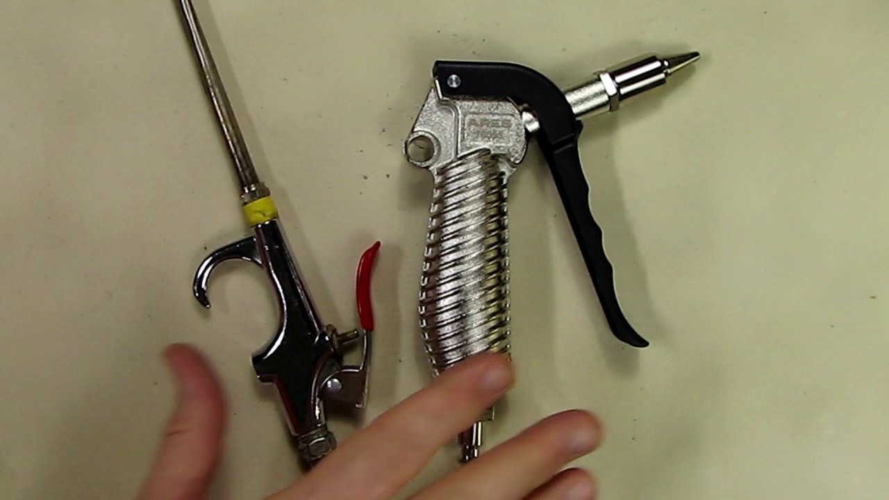 Quiet 5Inch High Volume Blow Gun with Noise Reduction Nozzle ARES