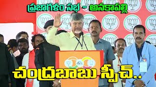 Chandrababu Speech in  Anakapalli Prajagalam Public meeting | PM Narendra Modi | Repatikosam