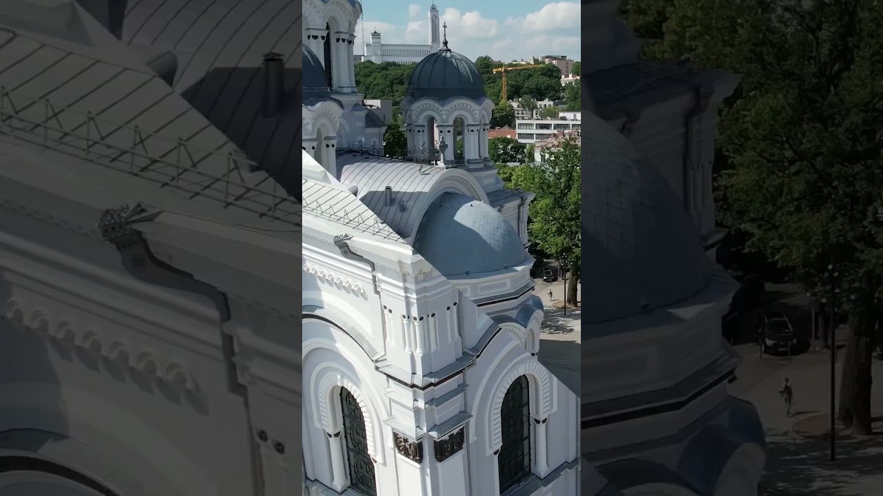 🇱🇹 Kaunas , Lithuania 4K | Stunning Drone Shorts Over the Baltic Cityscape